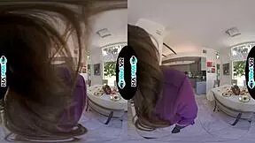 Cute redhead gets creamed by fat cock in vr porn 😏