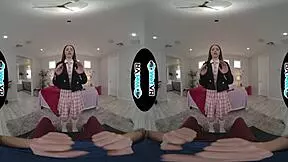 Cute redhead gets creamed by fat cock in vr porn 😏