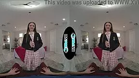 Cute redhead gets creamed by fat cock in vr porn 😏