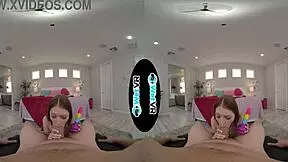 Cute redhead gets creamed by fat cock in vr porn 😏