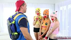 Hey, check this small skinny teen 18+ in wild anal 4some party action in HD!