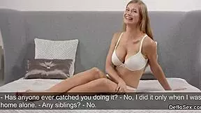 This exciting teen virgin is rubbing her slim pussy until she climaxes! 😍