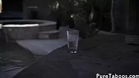 Cute teen tugging and sucking stepdads dong in missionary fantasy