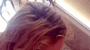 Drunk blonde teen gives homemade sucking action