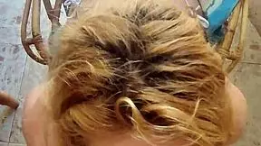 Drunk blonde teen gives homemade sucking action