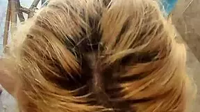 Drunk blonde teen gives homemade sucking action