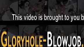 Teen swallows huge BBC cumshot in gloryhole action.