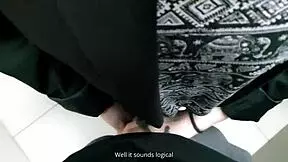 During a workday, a redhead colleague gets bent over in toilet for rough sex