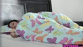 pervy stepbro wakes up teen 18+s and fucks them one by one, big cock blowjob