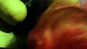 Latina teen enjoys oral and plays on hammock at home.