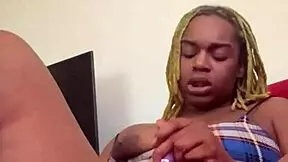 almost caught playing solo with my big ebony ass