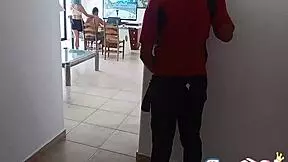 uncle fucks me hard in living room corner while husband plays