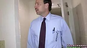 Teens in uniforms get spunked at party with oral and facials