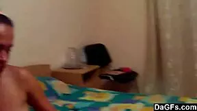 Young couple fucks in hotel during holidays. They lick and bathe together.