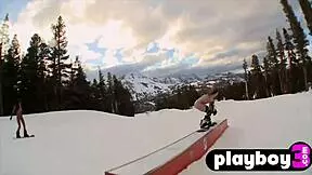 Four perfect lesbians got playful outdoors and ended up soaking wet