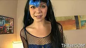 This hard penis tastes nice during rough blowjob