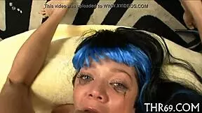 This hard penis tastes nice during rough blowjob