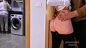 We get really hot with my blonde stepsister, masturbating together in this amateur scene 😈