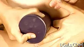 teen 18+ sweethearts enjoy lesbo fun together