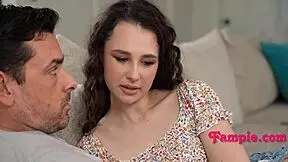 Stepdaddy's cute little maid gets seduced into rough and wild bedroom action.