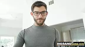 Amazing redhead pornstar gives blowjob and shows big ass