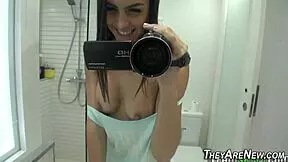 Teen Newbie Explores Pussy In High Definition Video