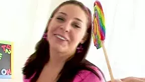 Gracie Glam 19 yo cutie takes huge cock pov blowjob and swallows cum load