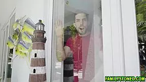 Hey, caught my stepbrother sniffing my bikinis in the bedroom