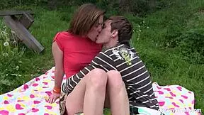 Teen Bella Gets Pussy Fucked Outdoors