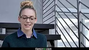 So, blonde stepdaughter Lily Larimar got railed by stepdad after some dirty kitchen talk.