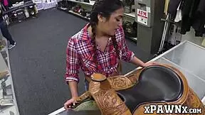 Young Latina slobbers big cock before anal!