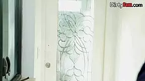 Blonde teen gets fucked by her family with huge cocks.