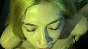 Intense Cumshot From Boyfriend On Petite Blonde Slut