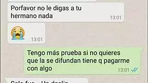 La puta de mi cuñada infiel me da todo en WhatsApp.