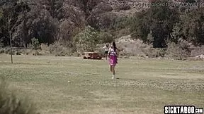 Huge Boobs Lesbian Gabbie Carter Licks Petite Teen Jane Wilde's Tight Pussy