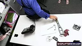 Security Officer Rusty Nails Questions Innocent Thief Amber Stark?