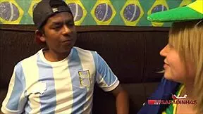 interracial teen with natural tits squirts on monster cock during bent over sex in trailer