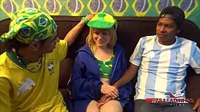 interracial teen with natural tits squirts on monster cock during bent over sex in trailer