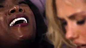 horny milfs ana foxxx & jessica ryan compete for 18yo teen's pussy in hard threesome