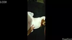 Sexy redhead rides with big ass and shaved pussy