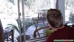 Skinny redhead's pussy intensely stuffed by step-bro