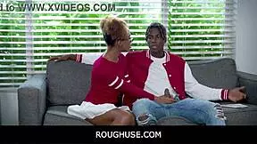 black teen stepsister gets roughly freeused by guys