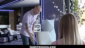 Hot blonde stepsister Brooke Karter gets fucked by stepbrother