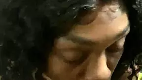 Sloppy blowjob on monster cock ends with facial on webcam