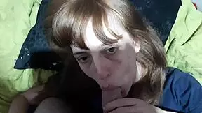 Teen practices sucking stepbrother's large member