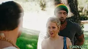 Hot Pornstar Face Spunked By Monster Cock In Outdoor Interracial Handjob