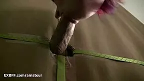 Couple explores amateur glory hole fantasy with doggystyle and oral