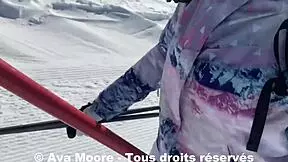 Ava Moore's public self-pleasure with toy