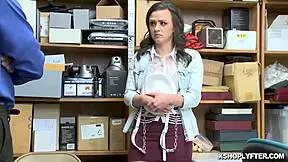 Dark haired teen 18+ gets doggystyle fuck by the LP officer 😏