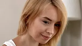 Naughty Blonde Turns Game With BF Into Sofa Sex